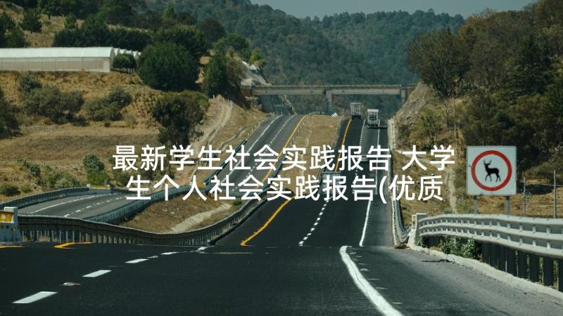 最新学生社会实践报告 大学生个人社会实践报告(优质10篇)