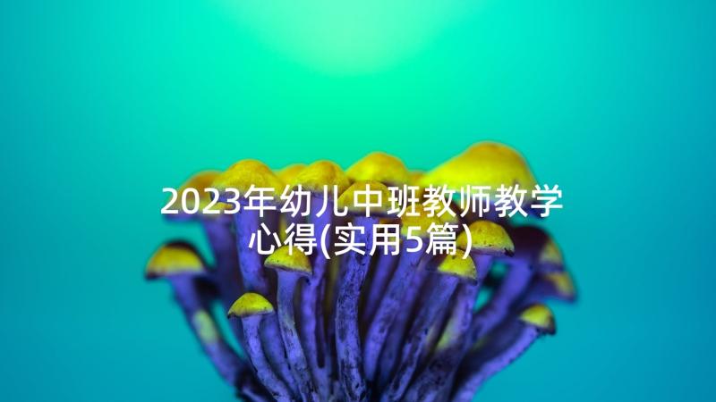 2023年幼儿中班教师教学心得(实用5篇)