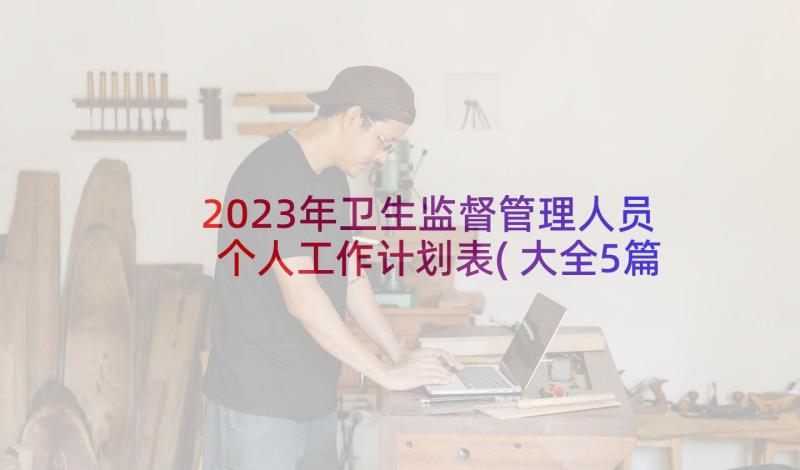 2023年卫生监督管理人员个人工作计划表(大全5篇)