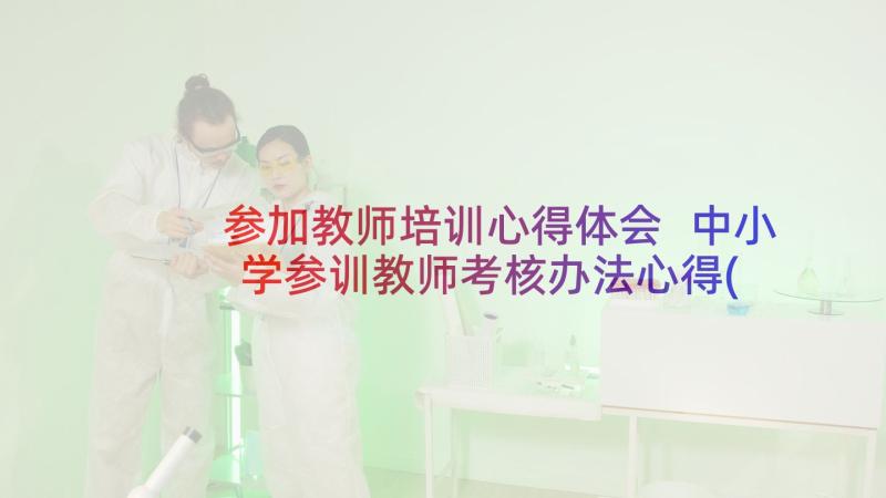 参加教师培训心得体会 中小学参训教师考核办法心得(优秀5篇)