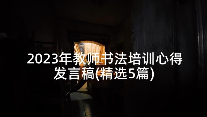 2023年教师书法培训心得发言稿(精选5篇)