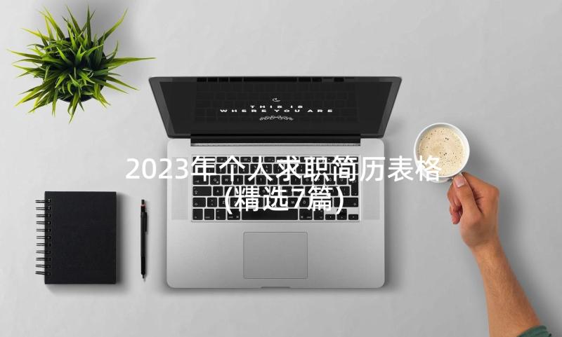 2023年个人求职简历表格(精选7篇)