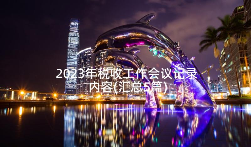 2023年税收工作会议记录内容(汇总5篇)