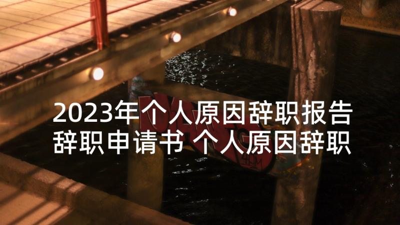 2023年个人原因辞职报告辞职申请书 个人原因辞职报告(模板10篇)