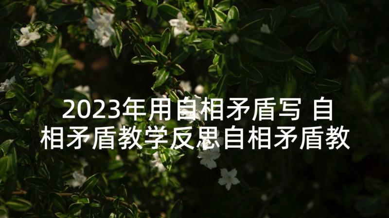 2023年用自相矛盾写 自相矛盾教学反思自相矛盾教学视频课(汇总7篇)