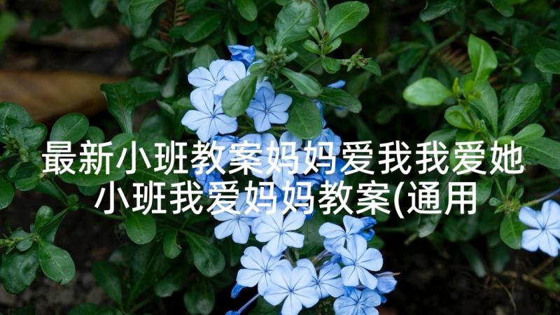 最新小班教案妈妈爱我我爱她 小班我爱妈妈教案(通用7篇)