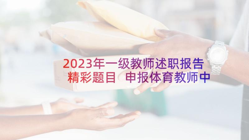 2023年一级教师述职报告精彩题目 申报体育教师中教一级述职报告(实用5篇)