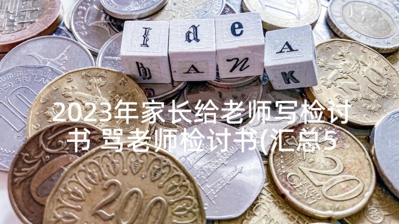 2023年家长给老师写检讨书 骂老师检讨书(汇总5篇)