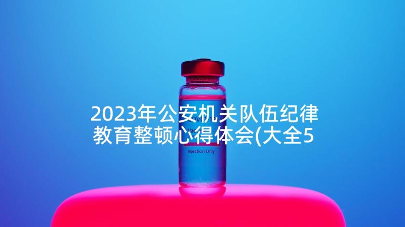 2023年公安机关队伍纪律教育整顿心得体会(大全5篇)