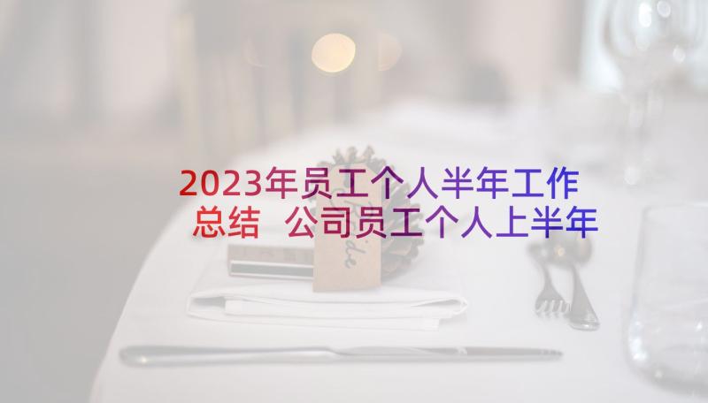 2023年员工个人半年工作总结 公司员工个人上半年工作总结(通用7篇)