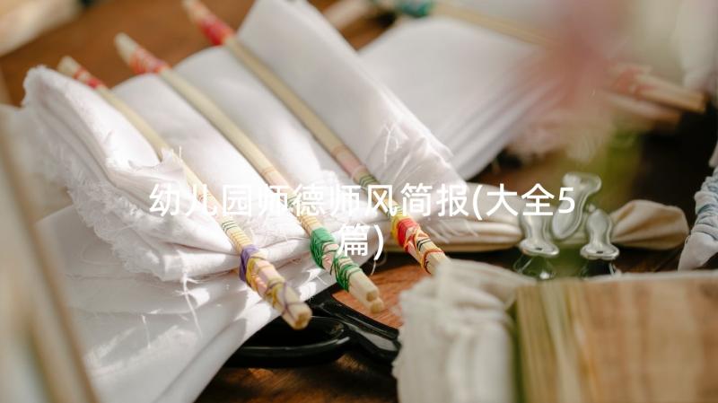 幼儿园师德师风简报(大全5篇)