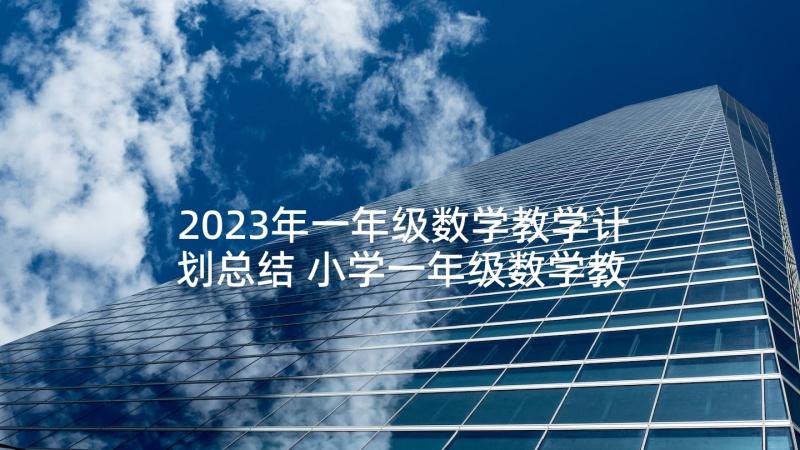 2023年一年级数学教学计划总结 小学一年级数学教学计划(通用7篇)