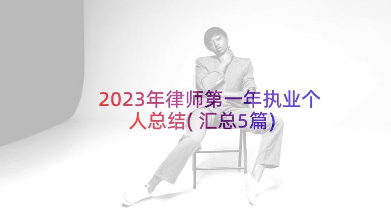 2023年律师第一年执业个人总结(汇总5篇)