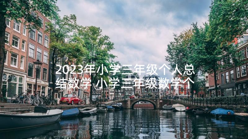 2023年小学三年级个人总结数学 小学三年级数学个人工作总结(实用6篇)