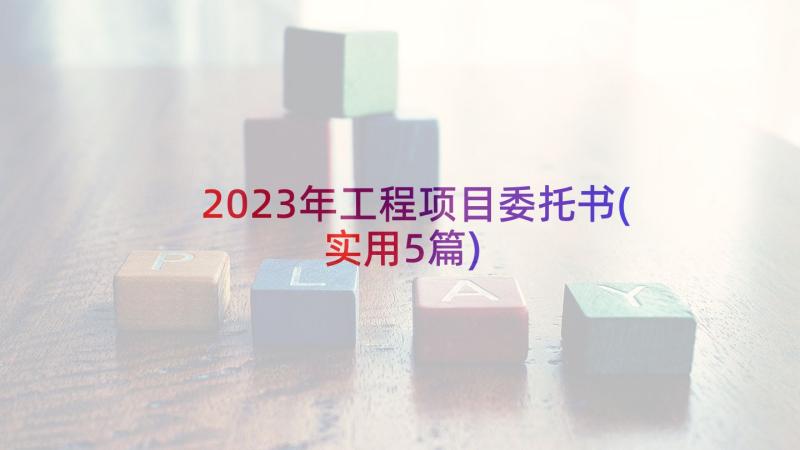 2023年工程项目委托书(实用5篇)