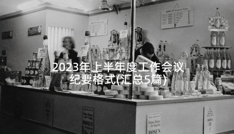 2023年上半年度工作会议纪要格式(汇总5篇)