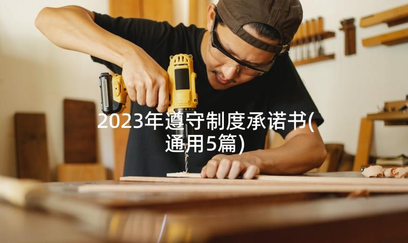 2023年遵守制度承诺书(通用5篇)