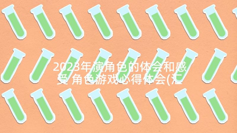 2023年演角色的体会和感受 角色游戏心得体会(汇总5篇)