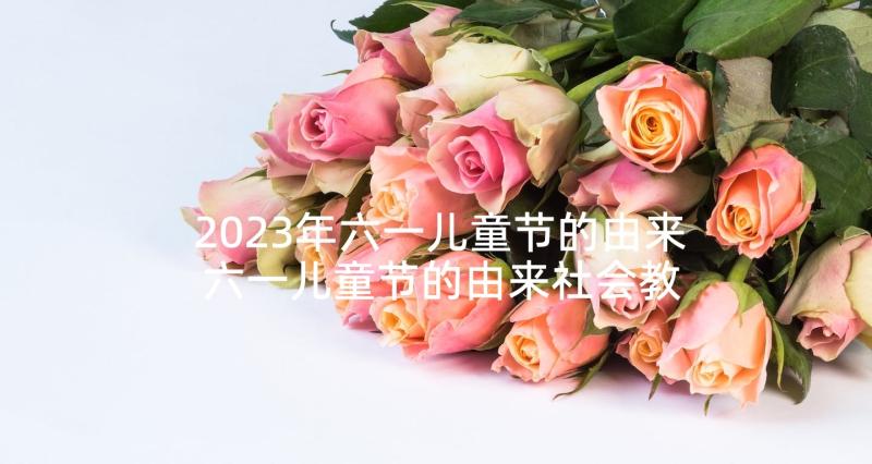 2023年六一儿童节的由来 六一儿童节的由来社会教案(模板6篇)