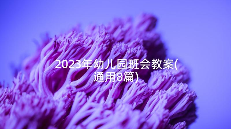 2023年幼儿园班会教案(通用8篇)