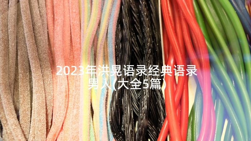 2023年洪晃语录经典语录男人(大全5篇)