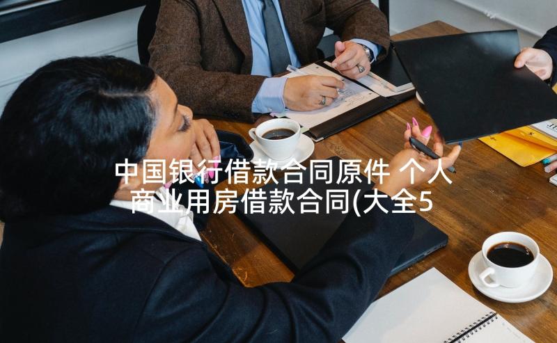 中国银行借款合同原件 个人商业用房借款合同(大全5篇)