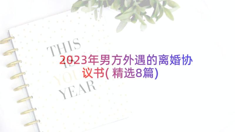 2023年男方外遇的离婚协议书(精选8篇)