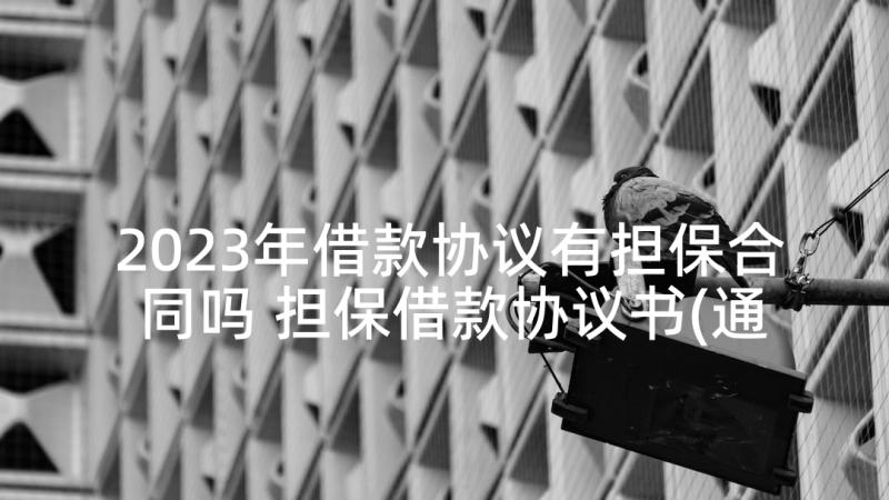 2023年借款协议有担保合同吗 担保借款协议书(通用5篇)