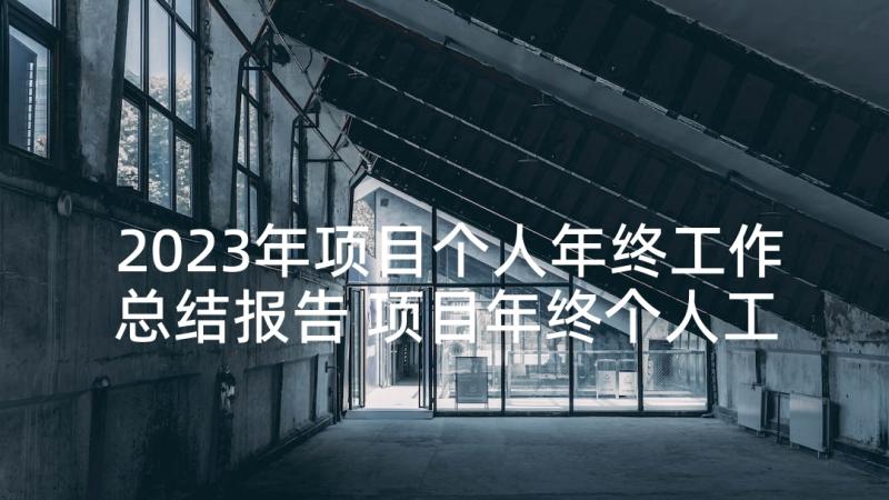 2023年项目个人年终工作总结报告 项目年终个人工作总结(优质7篇)