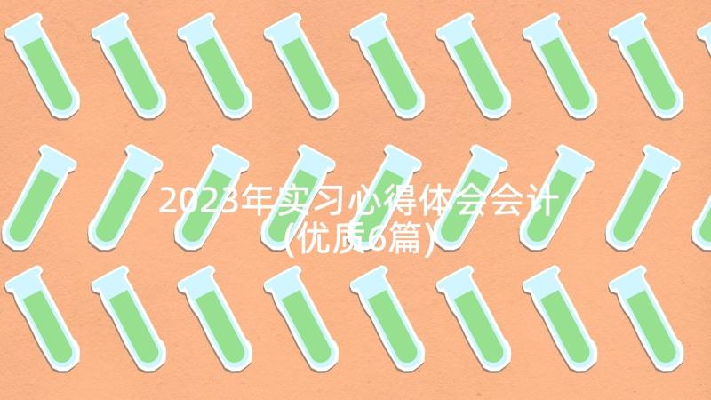 2023年实习心得体会会计(优质6篇)