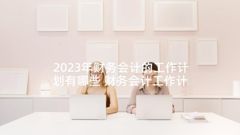 2023年财务会计的工作计划有哪些 财务会计工作计划(大全7篇)