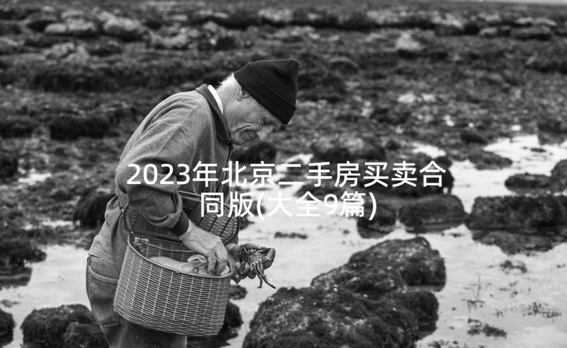 2023年北京二手房买卖合同版(大全9篇)