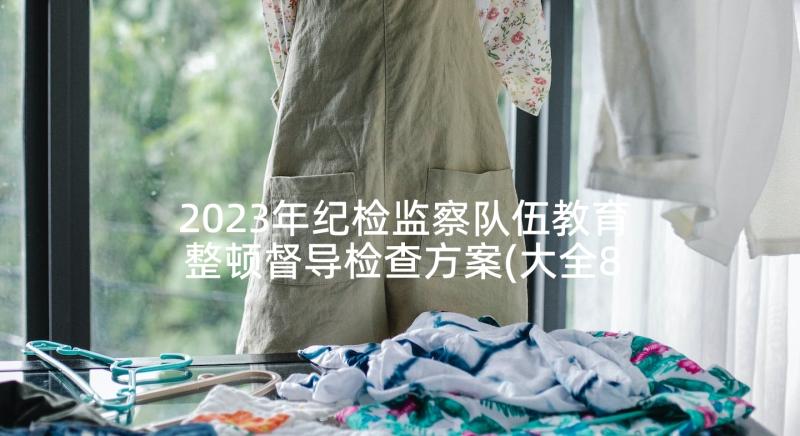 2023年纪检监察队伍教育整顿督导检查方案(大全8篇)