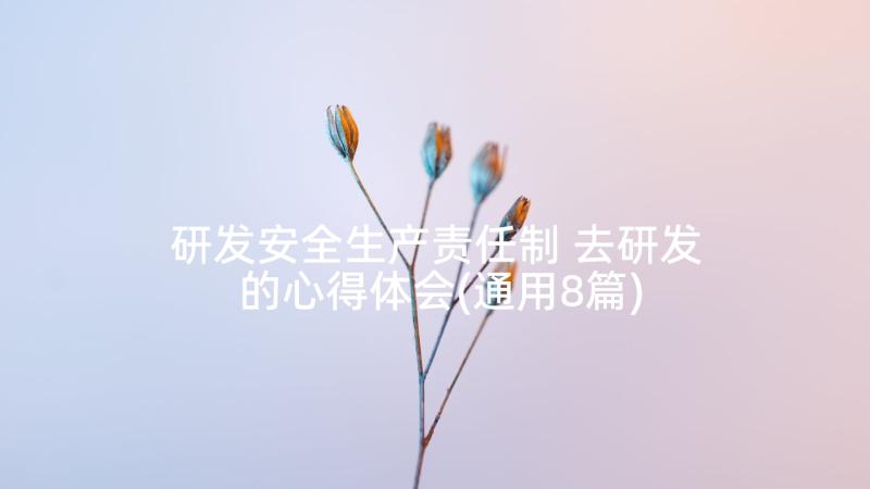 研发安全生产责任制 去研发的心得体会(通用8篇)