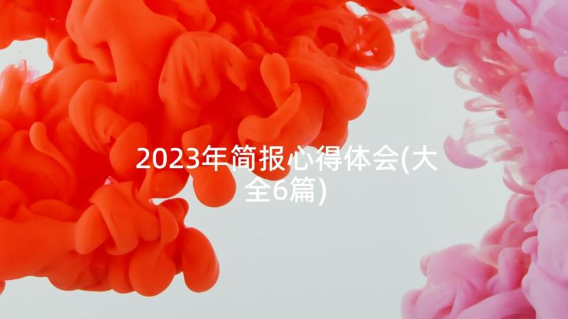 2023年简报心得体会(大全6篇)