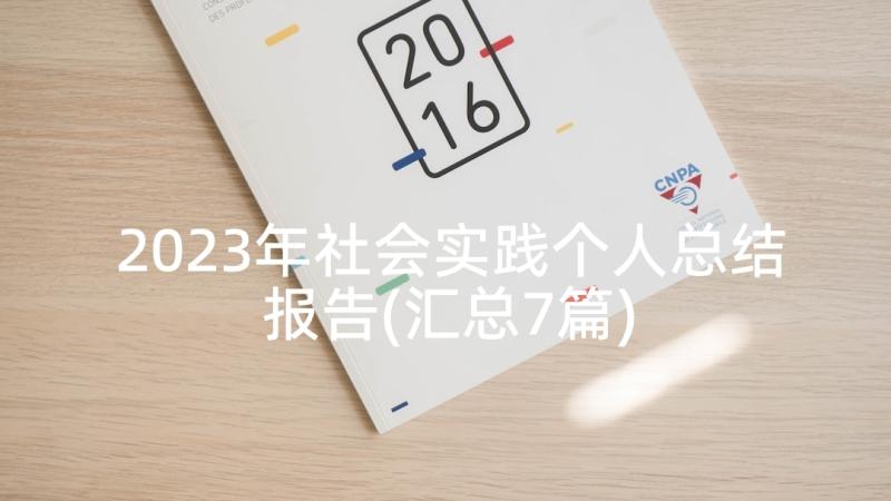 2023年社会实践个人总结报告(汇总7篇)