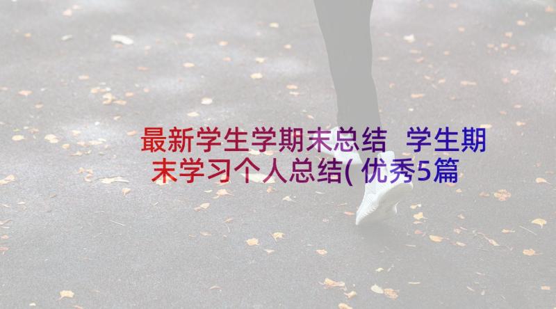 最新学生学期末总结 学生期末学习个人总结(优秀5篇)