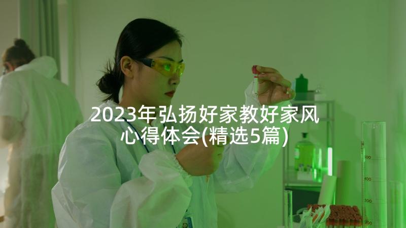 2023年弘扬好家教好家风心得体会(精选5篇)