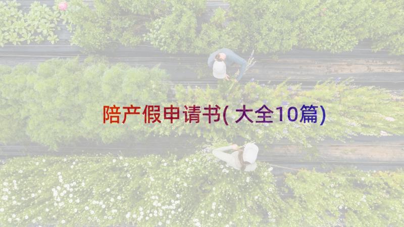 陪产假申请书(大全10篇)