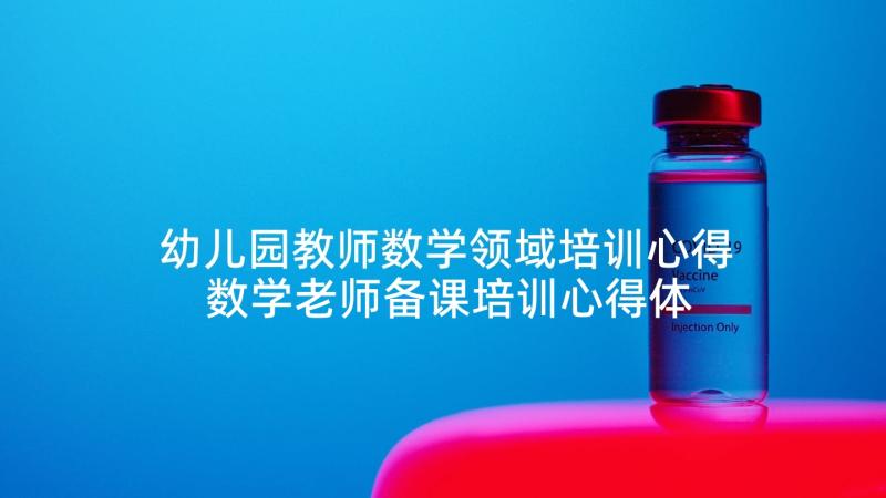 幼儿园教师数学领域培训心得 数学老师备课培训心得体会(实用6篇)