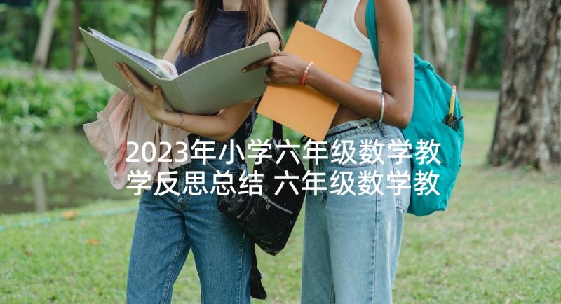 2023年小学六年级数学教学反思总结 六年级数学教学反思(精选10篇)