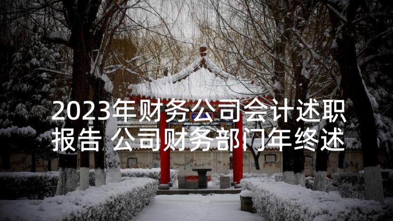 2023年财务公司会计述职报告 公司财务部门年终述职报告(实用5篇)