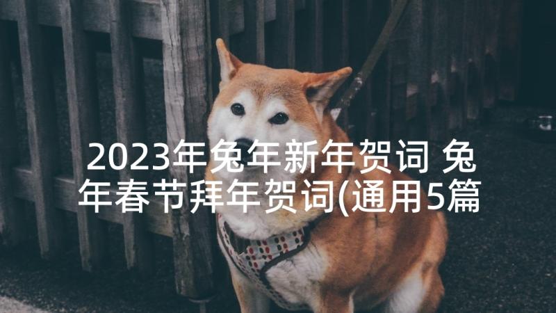 2023年兔年新年贺词 兔年春节拜年贺词(通用5篇)