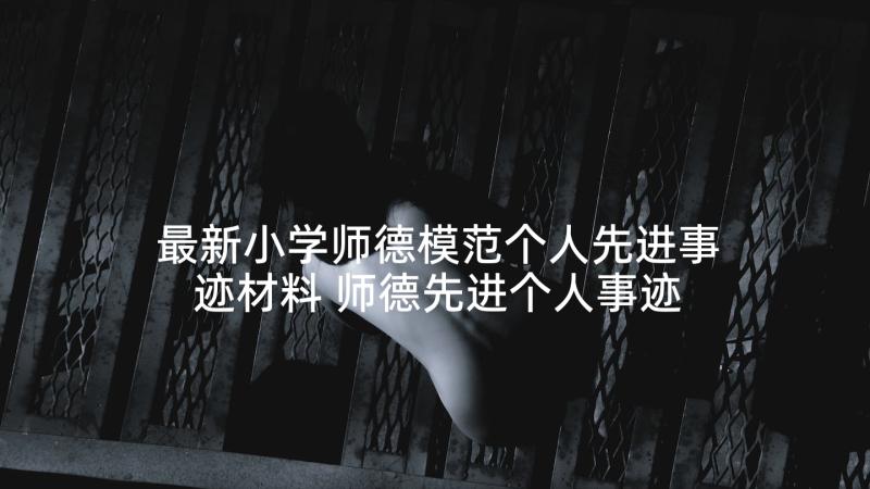 最新小学师德模范个人先进事迹材料 师德先进个人事迹材料(精选7篇)