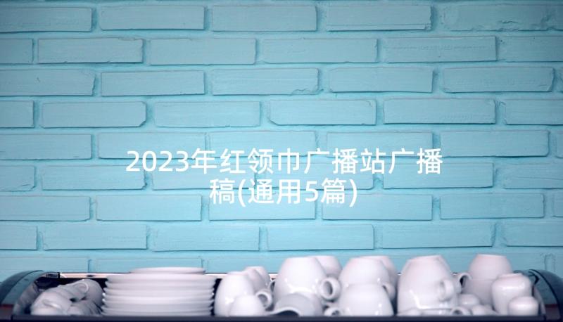 2023年红领巾广播站广播稿(通用5篇)