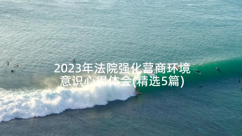 2023年法院强化营商环境意识心得体会(精选5篇)
