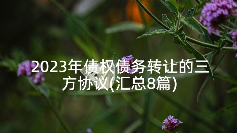 2023年债权债务转让的三方协议(汇总8篇)