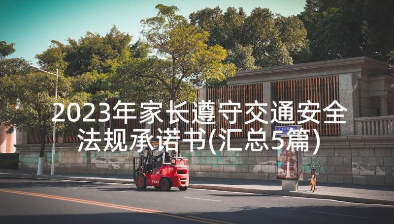 2023年家长遵守交通安全法规承诺书(汇总5篇)