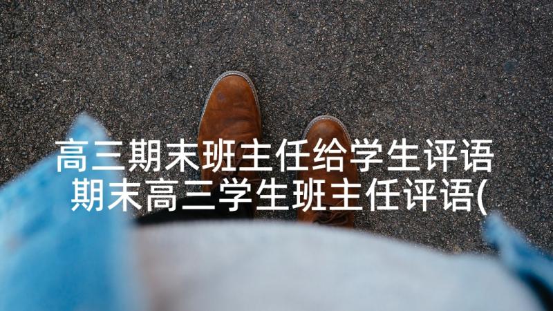 高三期末班主任给学生评语 期末高三学生班主任评语(优质7篇)