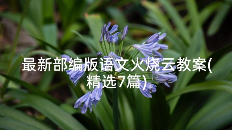 最新部编版语文火烧云教案(精选7篇)